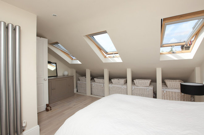Andrew Paine'i arhitektuuri eklektiline magamistuba