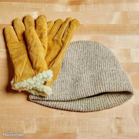 Ζεστό καπέλο και γάντια