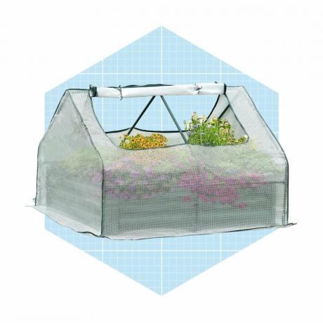 Cama de jardín elevada Aoodor con invernadero