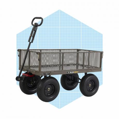 Amazon.com: Gorilla Carts Gormp 12 carro de basura de acero con lados extraíbles Ecomm: Home & Kitchen