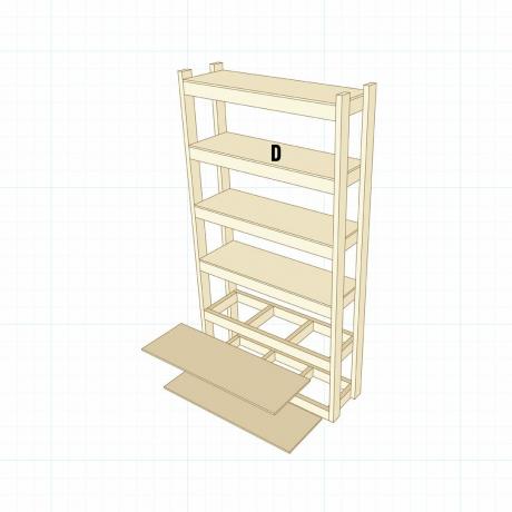 Cómo construir estantes para su sótano Paso 3