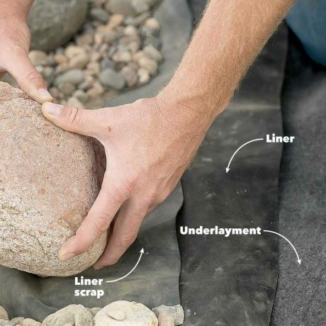 自家製の池の岩の作り方