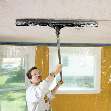 Как нанести потолок с текстурой Knock Down