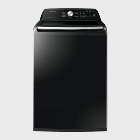 Samsung 27 pulg. 4.5 Cu. Pie. Lavadora negra cepillada de la carga superior de la eficacia alta con chorro de agua activo